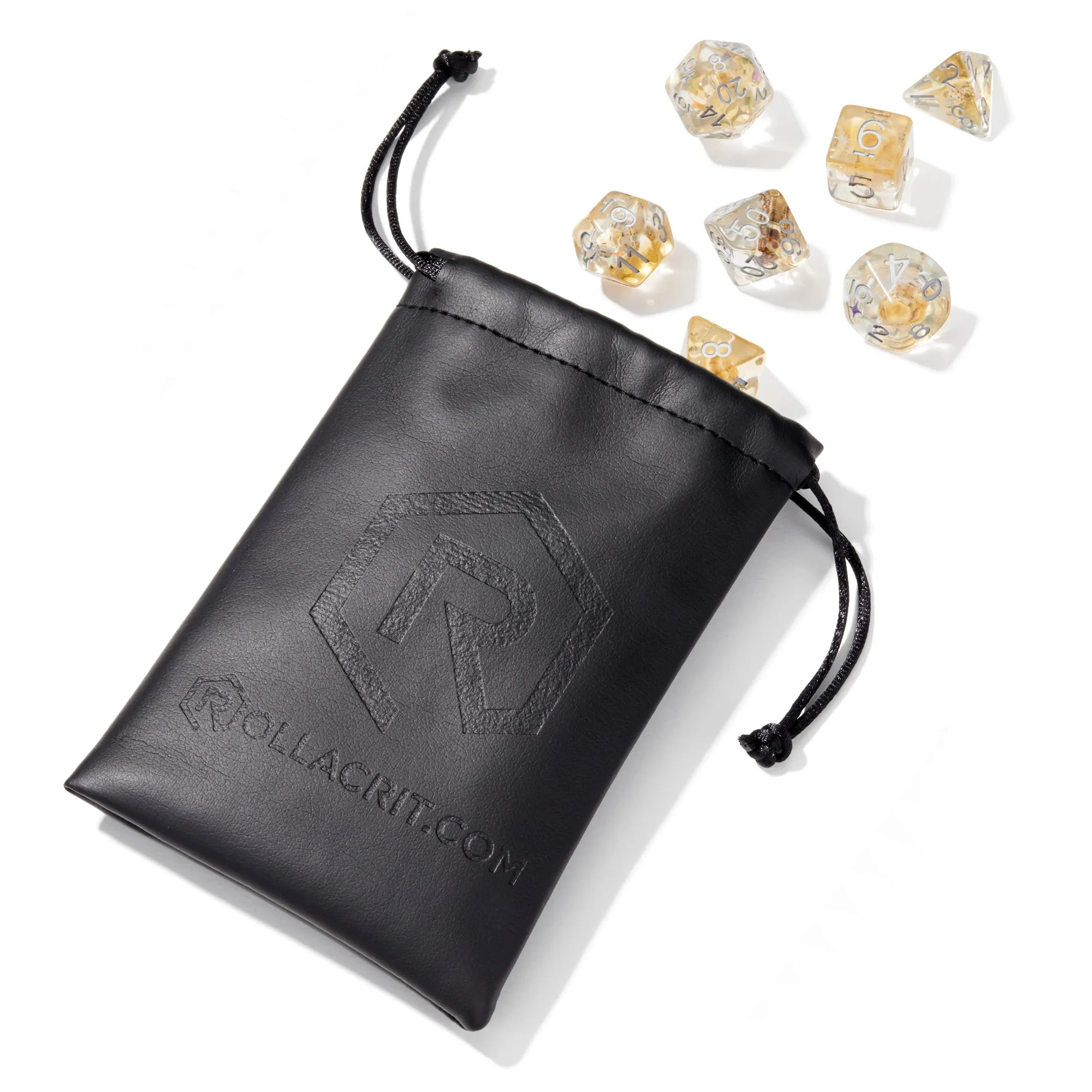 Yellow Conch Shell Resin 7pc Dice Set