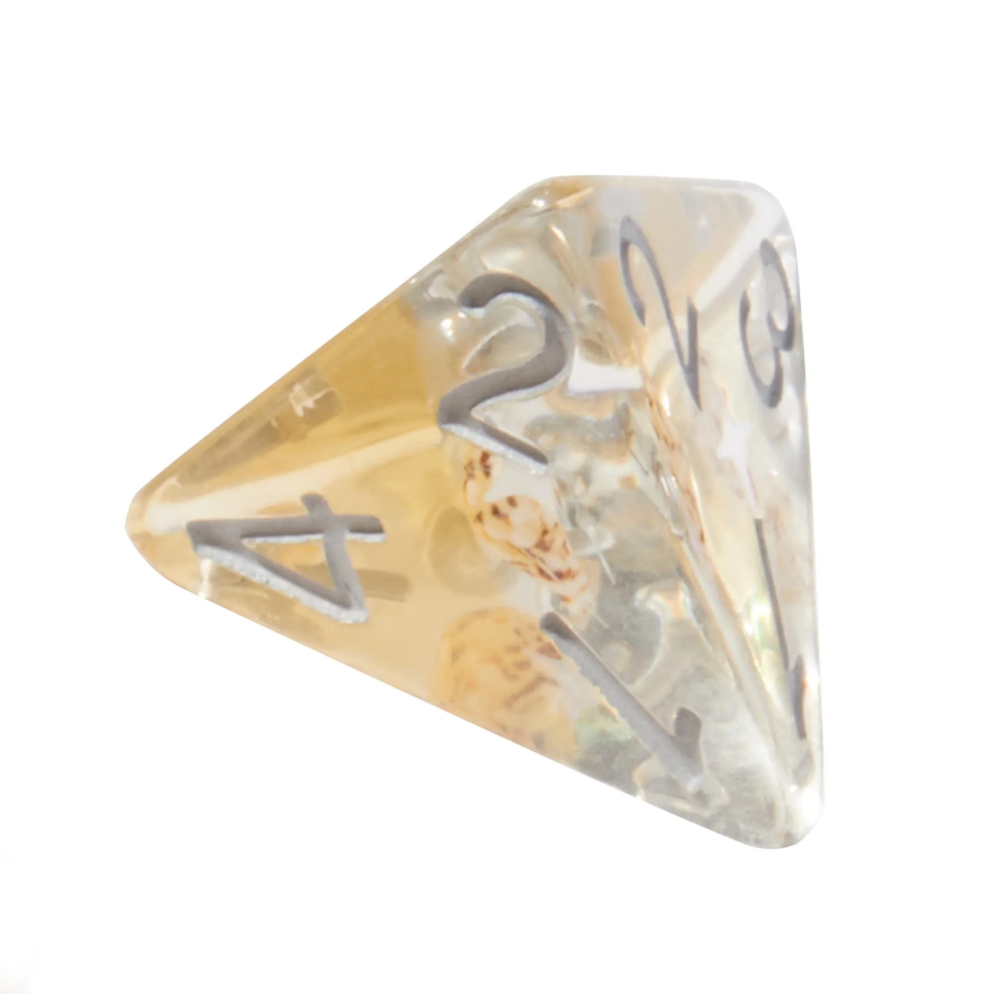 Yellow Conch Shell Resin 7pc Dice Set