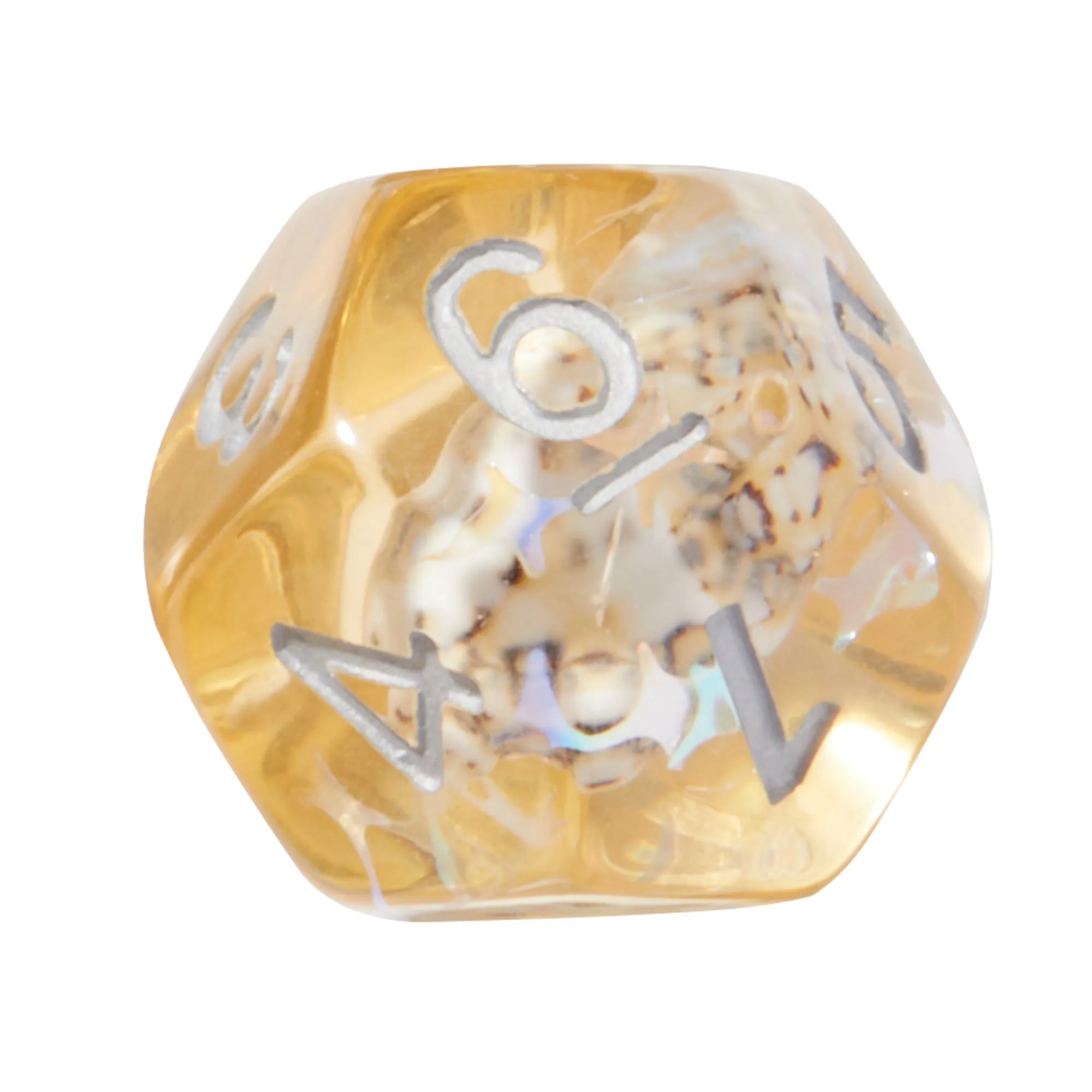 Yellow Conch Shell Resin 7pc Dice Set