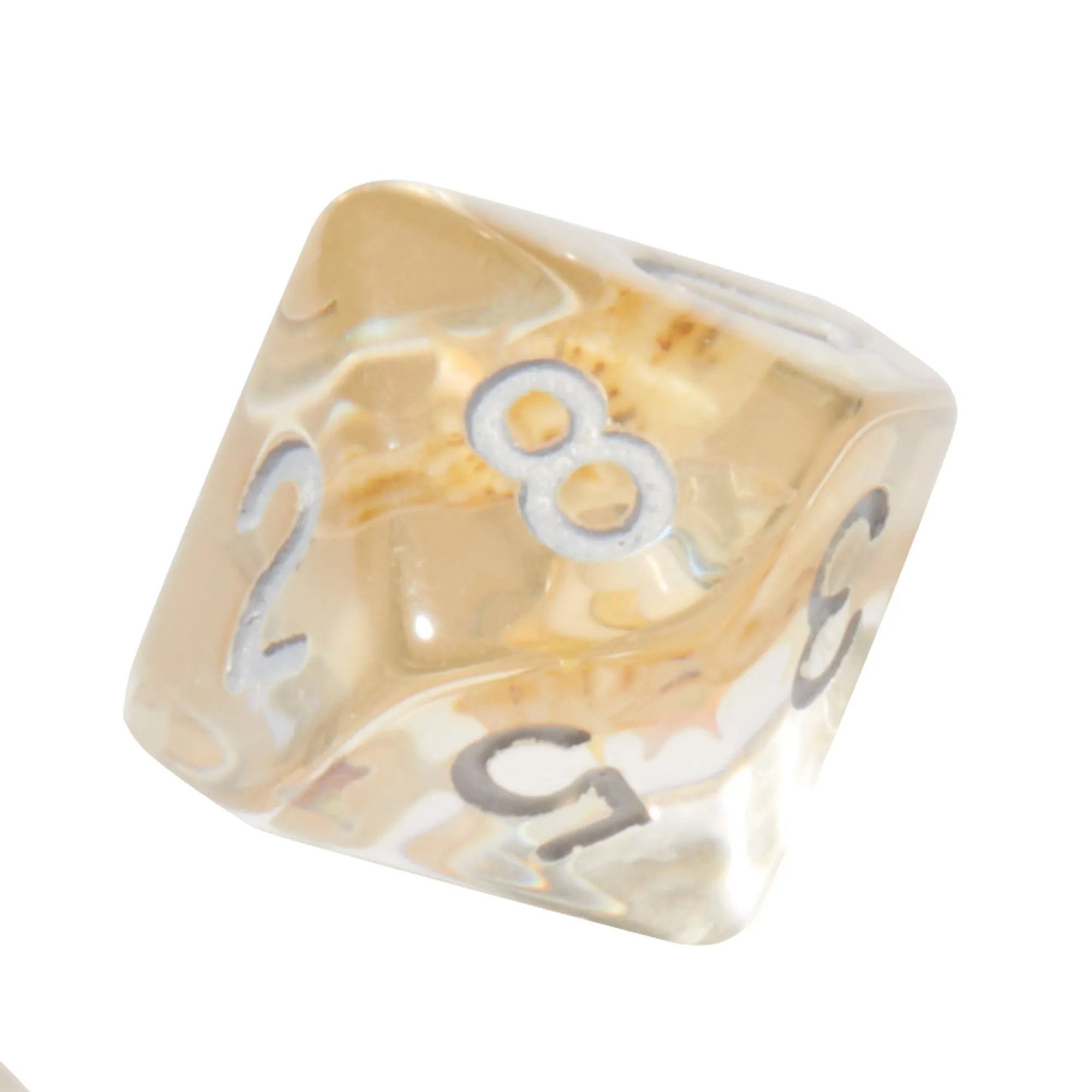 Yellow Conch Shell Resin 7pc Dice Set