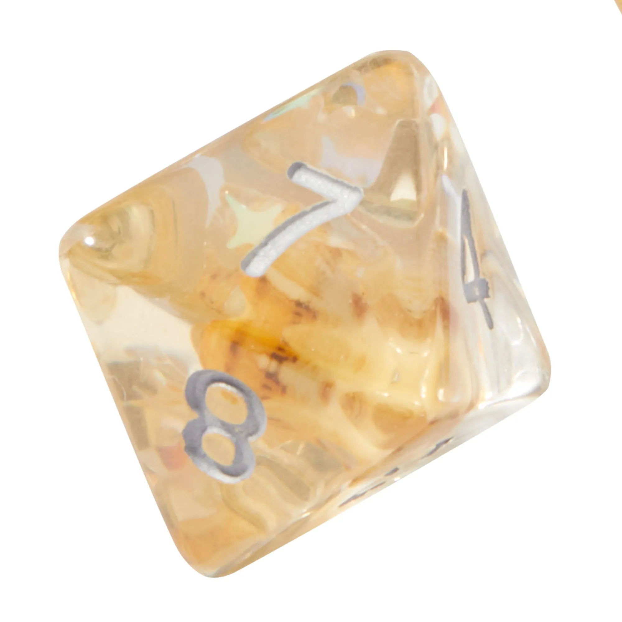 Yellow Conch Shell Resin 7pc Dice Set